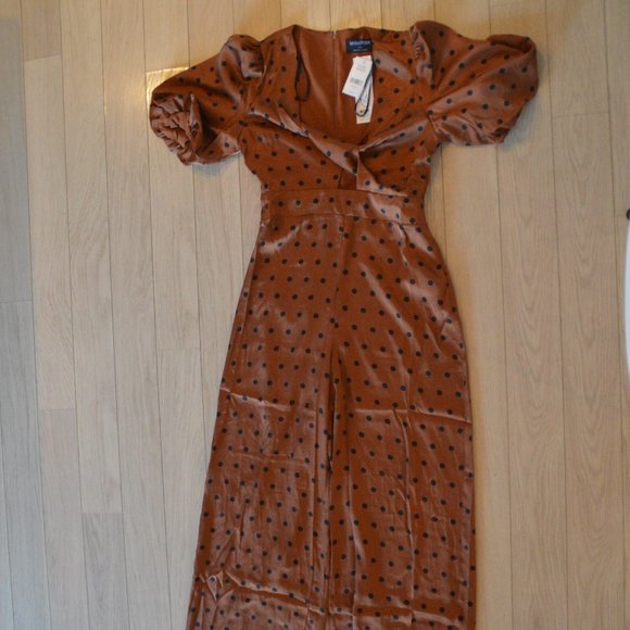 MINK PINK Milan Jumpsuit in Rust Black - Picture 2 of 3